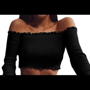 Off Shoulder Crop Top